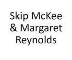 Skip McKee and Margaret Reynolds