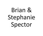 Brian and Stephanie Spector