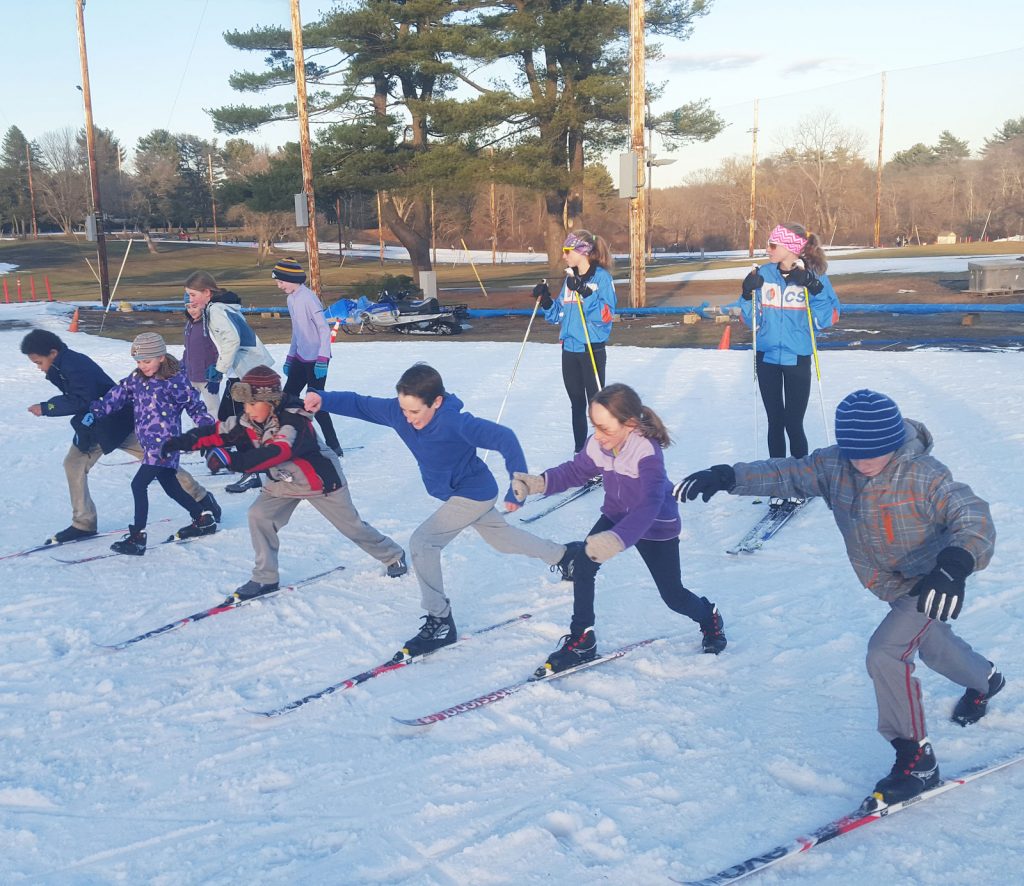 children cross country skiiing boston